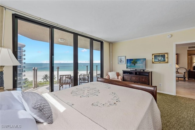 176 S Collier Blvd Unit 1107, Marco Island, FL 34145 - bedroom with access to outside and carpet floors