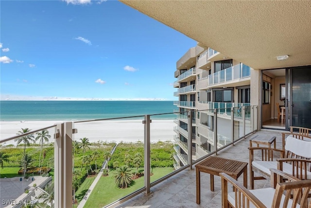 176 S Collier Blvd Unit 1107, Marco Island, FL 34145 - balcony with view of water and beach