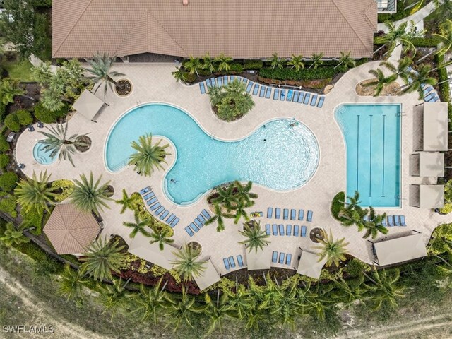3051 Hudson Ter, Naples, FL 34119 - bird's eye view of a pool