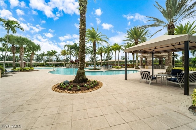 3051 Hudson Ter, Naples, FL 34119 - community pool with a gazebo and a patio area