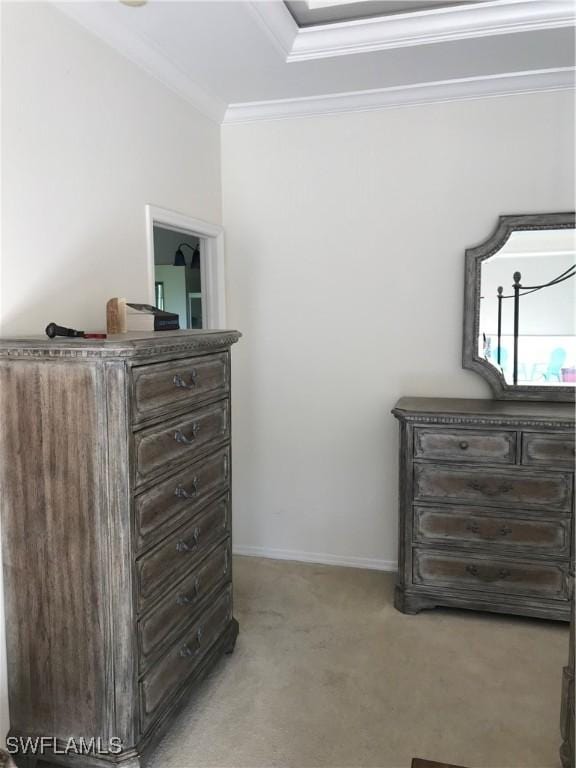 11491 Axis Deer Ln, Fort Myers, FL 33966 - bedroom with light colored carpet and ornamental molding