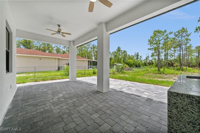 4234 27th Ave NE, Naples, FL 34120 - view of patio / terrace with a ceiling fan