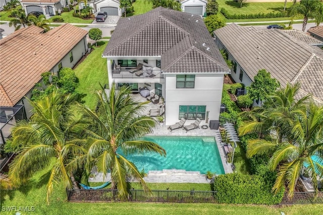 4692 Kensington Cir, Naples, FL 34119 - aerial view of property and surrounding area featuring a pool