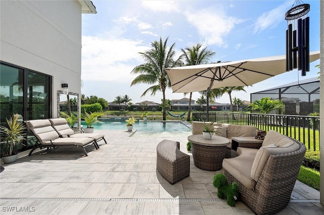 4692 Kensington Cir, Naples, FL 34119 - view of patio with outdoor lounge area