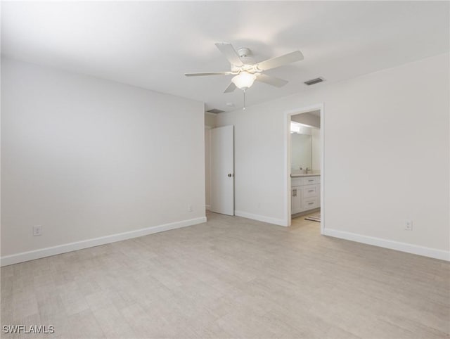 3704 Blue Heron Dr, Fort Myers, FL 33908 - unfurnished room with ceiling fan and light wood finished floors