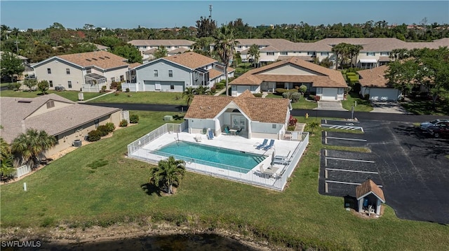 8441 N Haven Ln Unit B, Fort Myers, FL 33919 - aerial view of residential area featuring a pool area