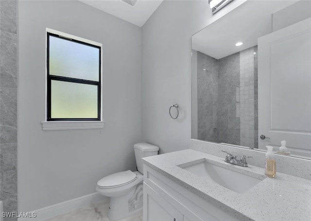 4447 26th Ave SE, Naples, FL 34117 - full bath with vanity, marble finish floors, and a shower