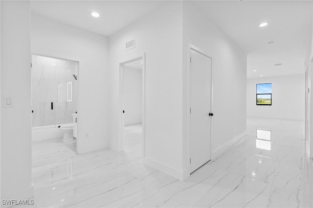 7071 Tide Cir, Labelle, FL 33935 - hall with marble finish flooring and recessed lighting