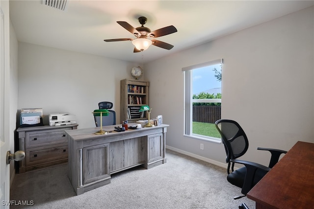 2804 NW 6th St, Cape Coral, FL 33993 - office featuring a ceiling fan and carpet