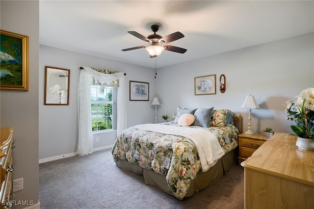 2804 NW 6th St, Cape Coral, FL 33993 - carpeted bedroom with baseboards and a ceiling fan