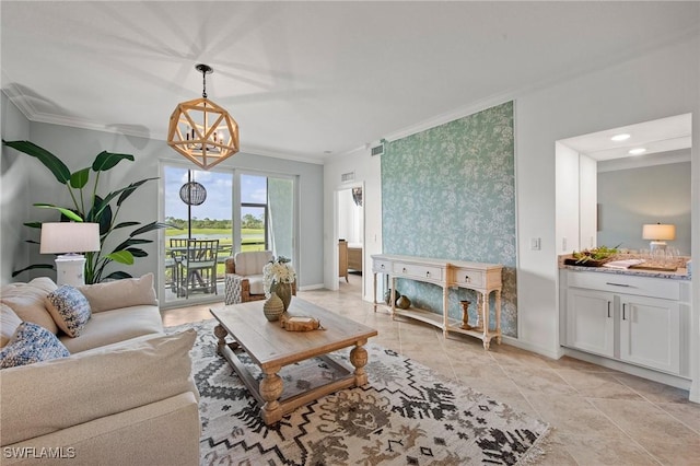 14040 Heritage Landing Blvd Unit 115, Punta Gorda, FL 33955 - living room featuring ornamental molding