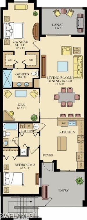 14040 Heritage Landing Blvd Unit 115, Punta Gorda, FL 33955 - view of floor plan / room layout
