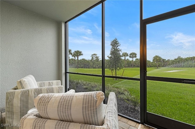 14040 Heritage Landing Blvd Unit 124, Punta Gorda, FL 33955 - sunroom featuring golf course view