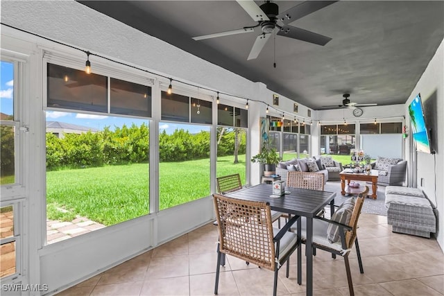 22 NW 14th Ave, Cape Coral, FL 33993 - sunroom with a ceiling fan and an outdoor living space
