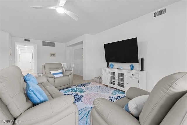 14818 Birchwood Ct Unit 6412, Punta Gorda, FL 33955 - living area with ceiling fan and light colored carpet