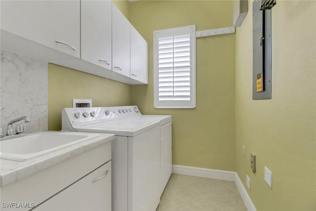 713 Regency Reserve Cir Unit 5903, Naples, FL 34119 - laundry area featuring cabinet space and separate washer and dryer