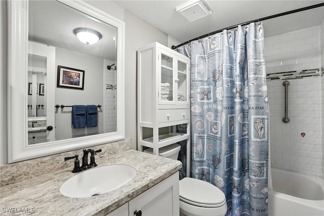 79 Glades Blvd Unit 1623, Naples, FL 34112 - bathroom featuring vanity and shower / bath combination with curtain