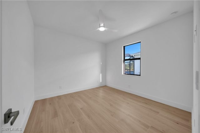 1502 SW 17th Ave, Cape Coral, FL 33991 - unfurnished room with light wood finished floors and ceiling fan