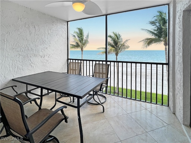 4770 Estero Blvd Unit 203, Fort Myers Beach, FL 33931 - sunroom / solarium featuring plenty of natural light and a water view