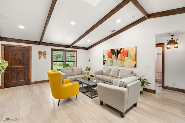 3270 14th Ave NE, Naples, FL 34120 - living area with light wood-type flooring, a chandelier, and recessed lighting