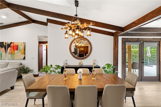 3270 14th Ave NE, Naples, FL 34120 - dining area featuring a chandelier and french doors