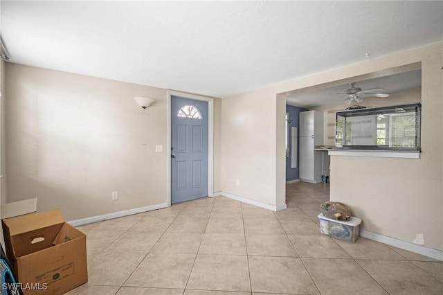 751 108th Ave N, Naples, FL 34108 - entrance foyer featuring a ceiling fan and light tile patterned flooring
