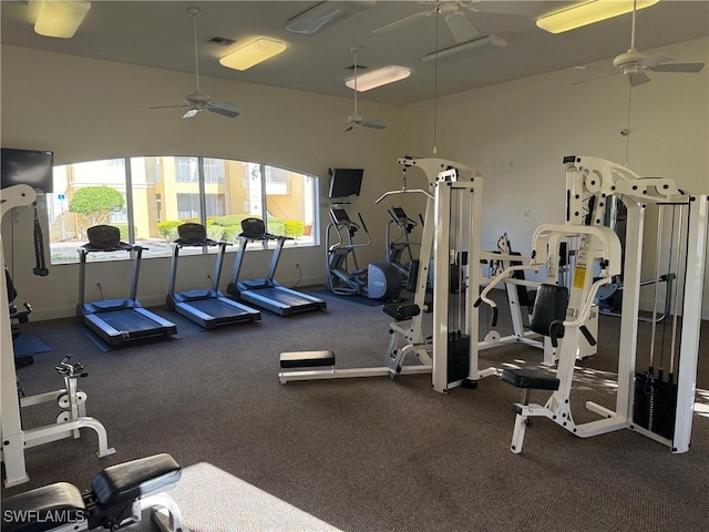 1520 SW 50th St Unit 101, Cape Coral, FL 33914 - exercise room with ceiling fan