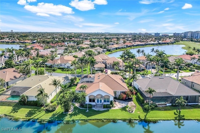 14581 Headwater Bay Ln, Fort Myers, FL 33908 - aerial view of residential area with a large body of water