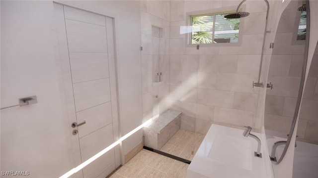 1021 Gaucho Ter, North Port, FL 34286 - full bathroom featuring a tile shower