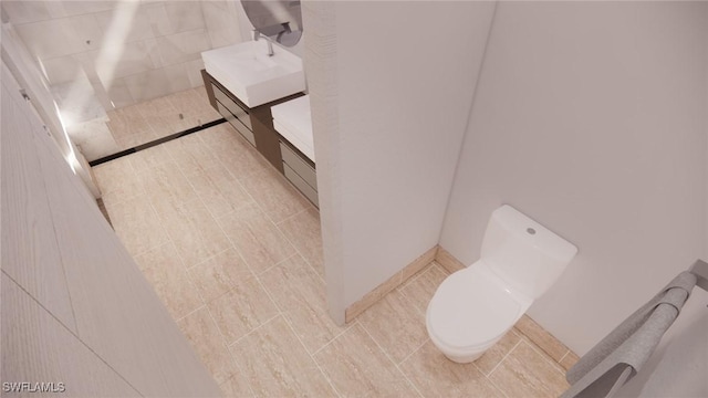 1021 Gaucho Ter, North Port, FL 34286 - bathroom with vanity and tile patterned floors