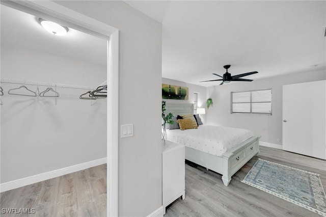 1138 Lucerne Ave, Cape Coral, FL 33904 - bedroom featuring light wood-type flooring and a ceiling fan