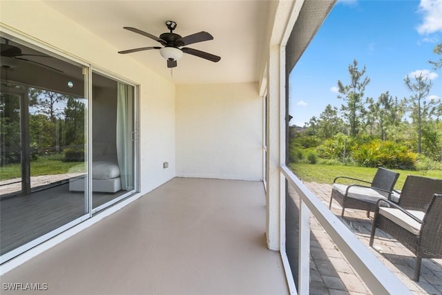 2811 44th St W, Lehigh Acres, FL 33971 - balcony with ceiling fan