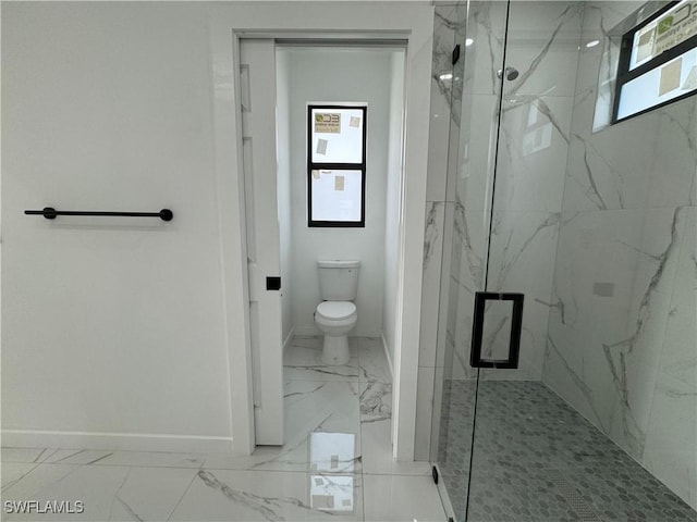 707 NE Juanita Place, Cape Coral, FL 33909 - bathroom featuring marble look tiles and a marble finish shower