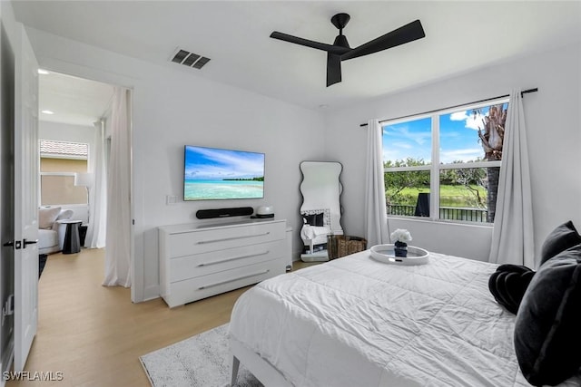 10490 Spruce Pine Ct, Fort Myers, FL 33913 - bedroom featuring light wood finished floors and a ceiling fan