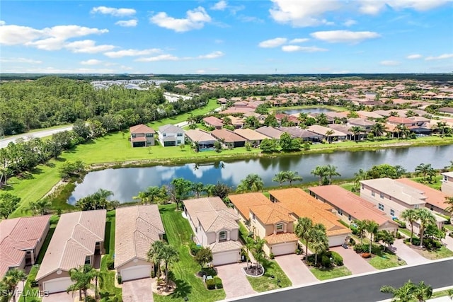 10490 Spruce Pine Ct, Fort Myers, FL 33913 - aerial perspective of suburban area with a large body of water
