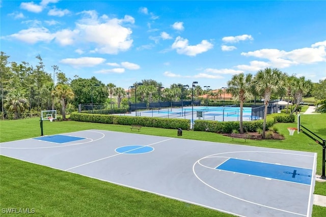 10490 Spruce Pine Ct, Fort Myers, FL 33913 - view of sport court with community basketball court and a tennis court