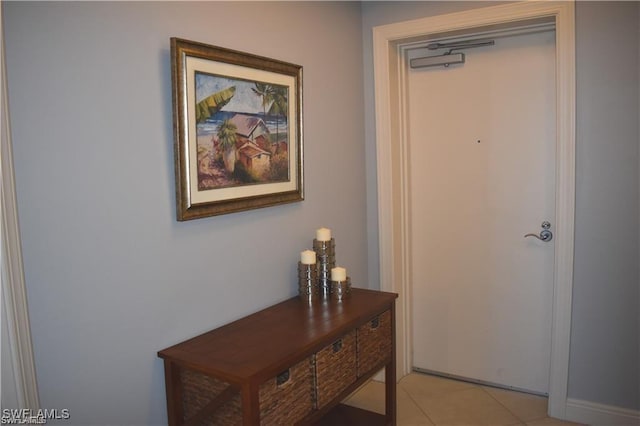 4182 Bay Beach Ln Unit 752, Fort Myers Beach, FL 33931 - hallway with light tile patterned floors