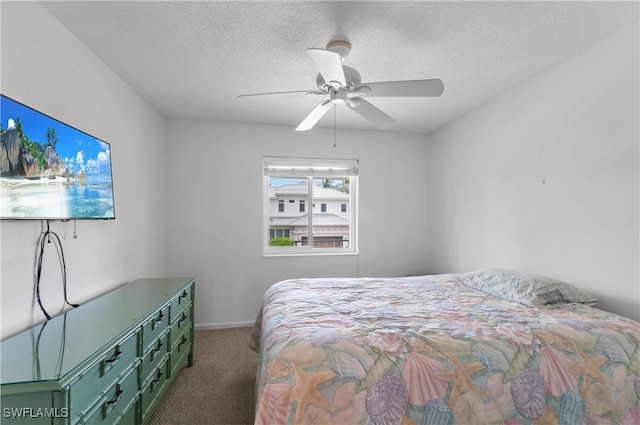 418 12th Ave S Unit C418, Naples, FL 34102 - bedroom with carpet, a textured ceiling, and ceiling fan
