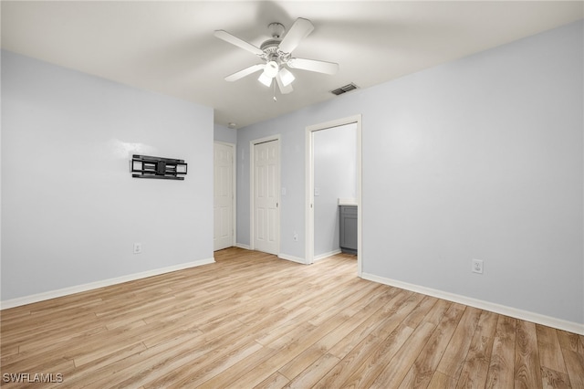 343 Golden Gate Blvd E, Naples, FL 34120 - spare room with light wood-style floors and ceiling fan