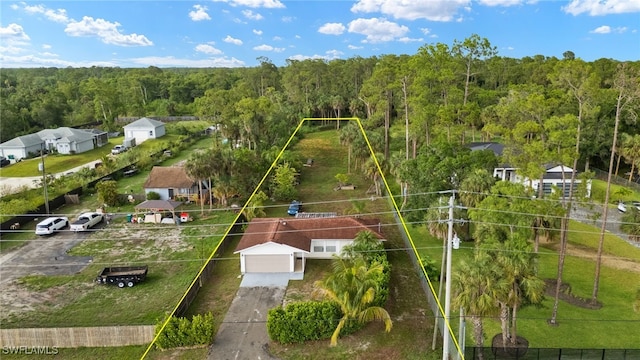 343 Golden Gate Blvd E, Naples, FL 34120 - view of property location featuring property boundaries highlighted and a forest