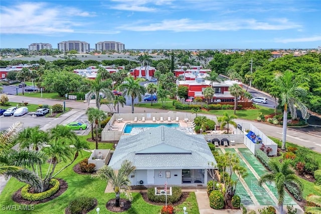 7105 Quail Run Ct W Unit 4, Fort Myers, FL 33908 - drone / aerial view of a pool