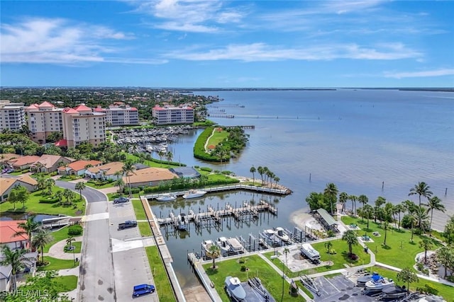 7105 Quail Run Ct W Unit 4, Fort Myers, FL 33908 - aerial view of a nearby body of water and a marina