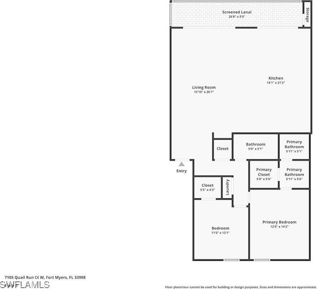 7105 Quail Run Ct W Unit 4, Fort Myers, FL 33908 - view of home floor plan