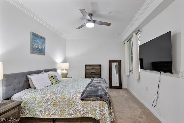 43040 Greenway Blvd Unit 536, Punta Gorda, FL 33982 - carpeted bedroom featuring ornamental molding and a ceiling fan