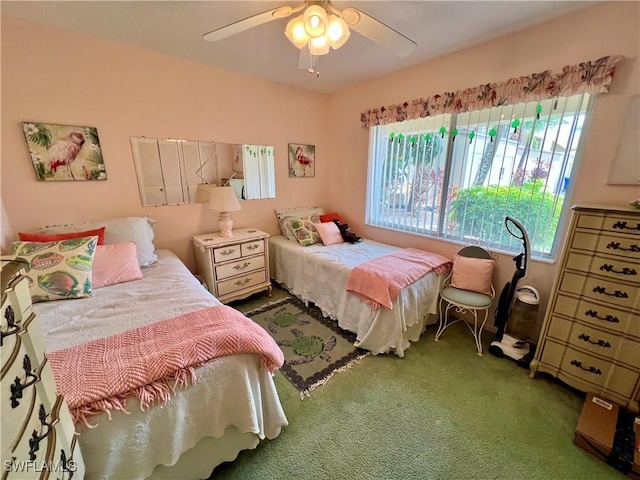 331 Joel Blvd Unit 109, Lehigh Acres, FL 33936 - bedroom with carpet flooring and ceiling fan
