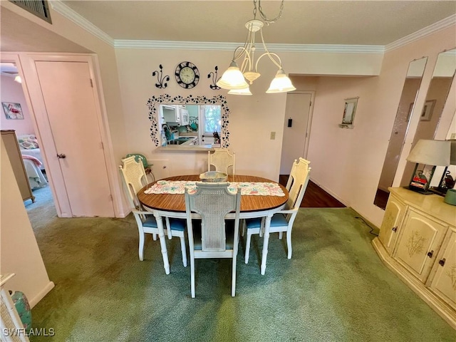 331 Joel Blvd Unit 109, Lehigh Acres, FL 33936 - carpeted dining space featuring crown molding