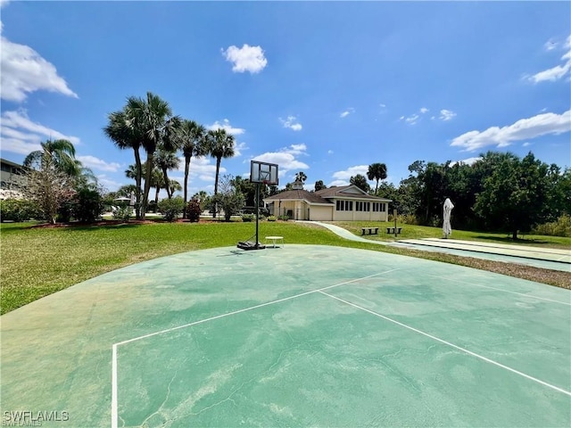 331 Joel Blvd Unit 109, Lehigh Acres, FL 33936 - view of basketball court featuring a yard and community basketball court