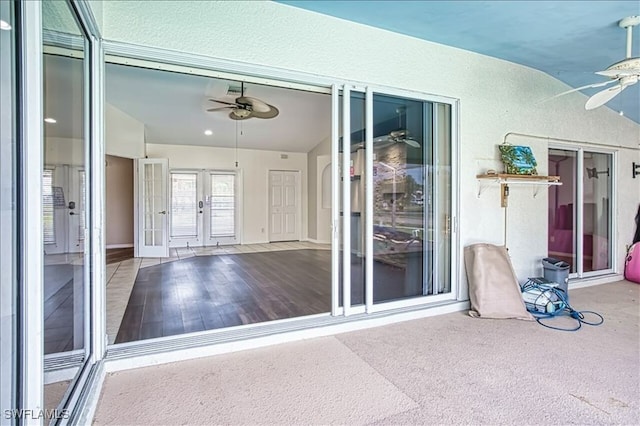 914 SW 9th Ct, Cape Coral, FL 33991 - entrance to property with ceiling fan and french doors