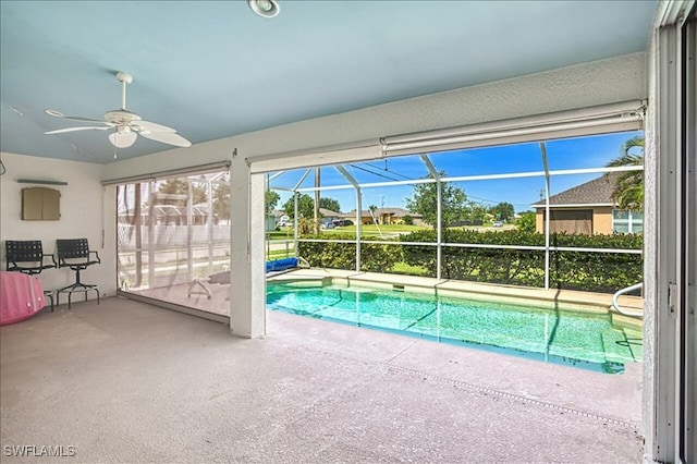 914 SW 9th Ct, Cape Coral, FL 33991 - outdoor pool featuring ceiling fan