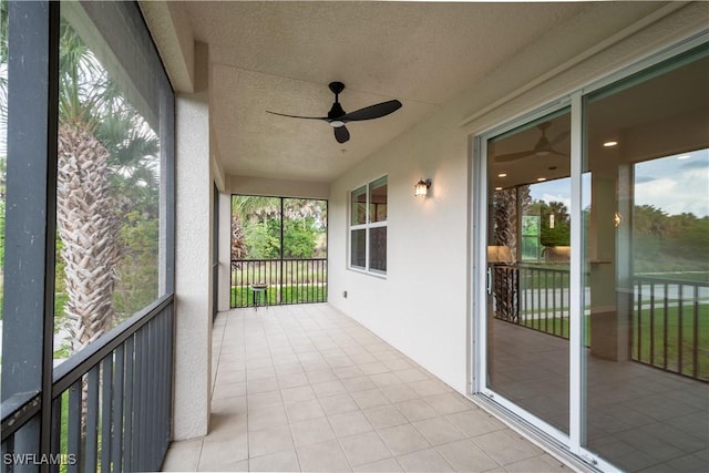 6533 Monterey Pt Unit 204, Naples, FL 34105 - unfurnished sunroom with ceiling fan